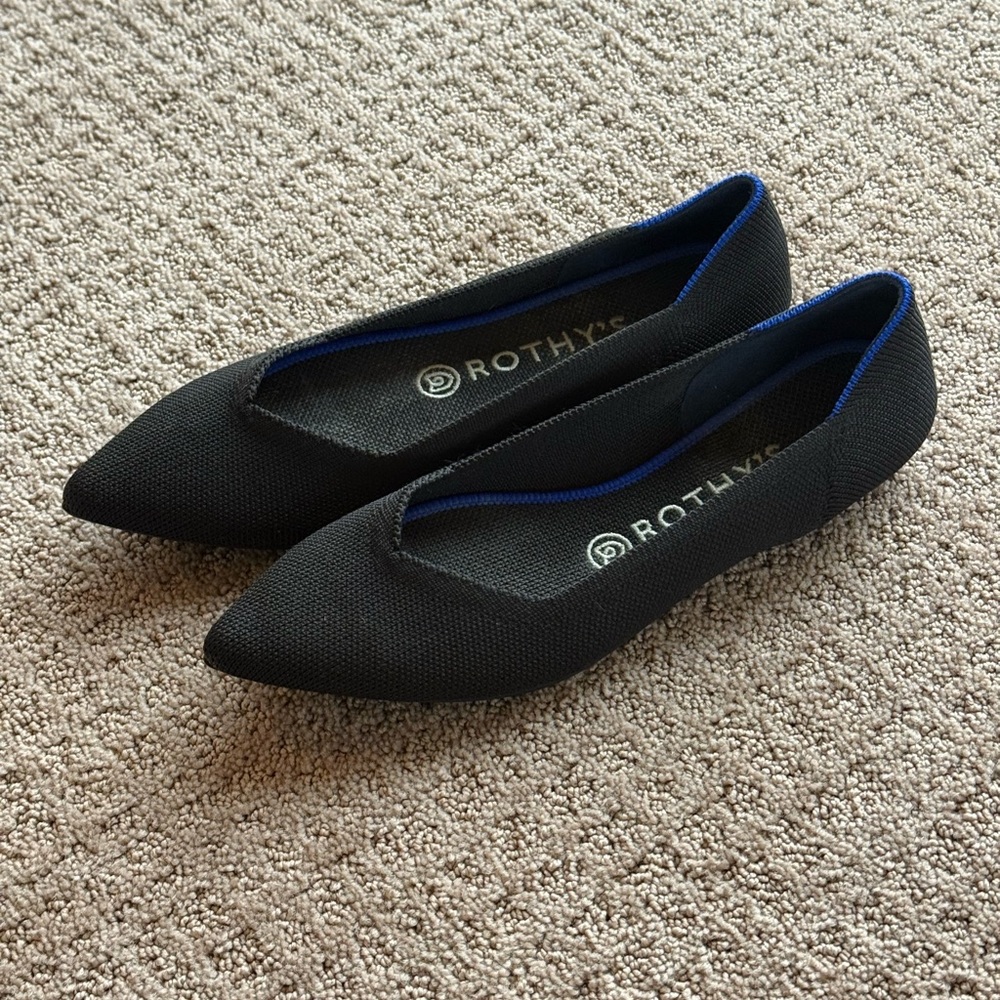 Rothy's Black and Blue Women's Flats